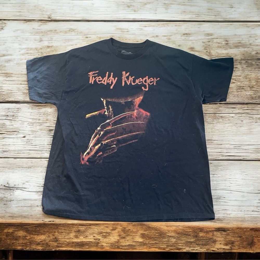 Freddy Krueger Nightmare On Elm Street Black T-shirt Short Sleeve Graphic Sz XL